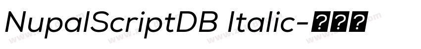 NupalScriptDB Italic字体转换